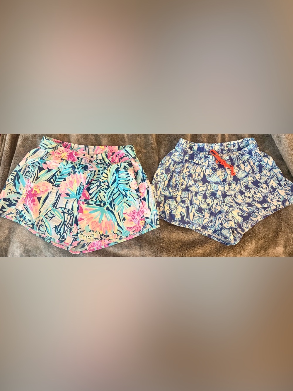 Lilly Pulitzer 2 pairs of athletic shorts, Excellent Used Condition